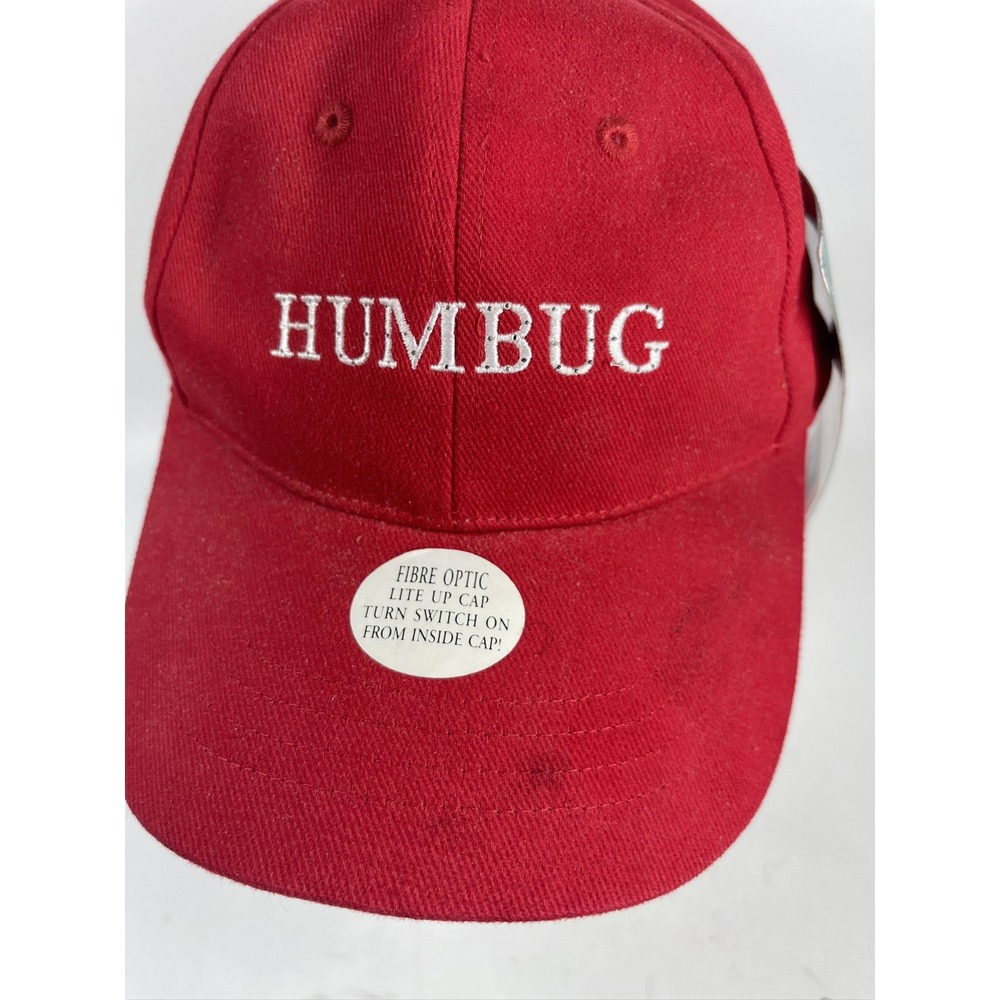 Vintage HUMBUG Fiberoptic CHRISTMAS Snapback Cap Hat NWT Classic